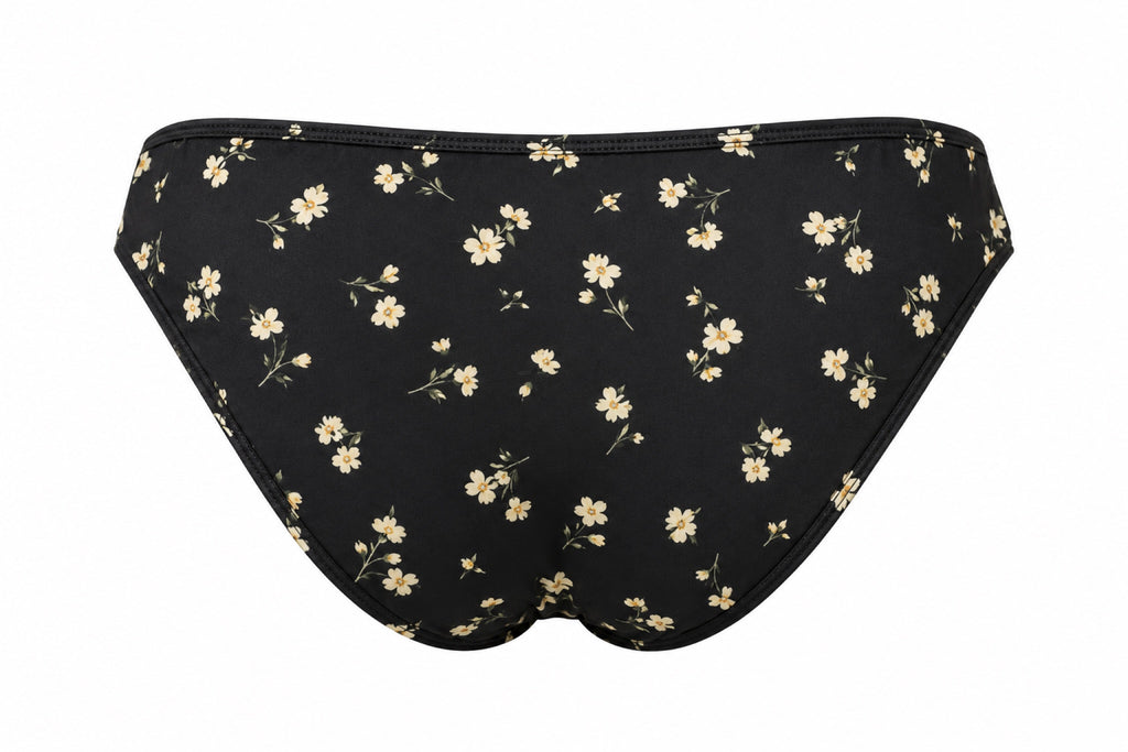 Mongato Floral bikini period underwear in a floral print, back view