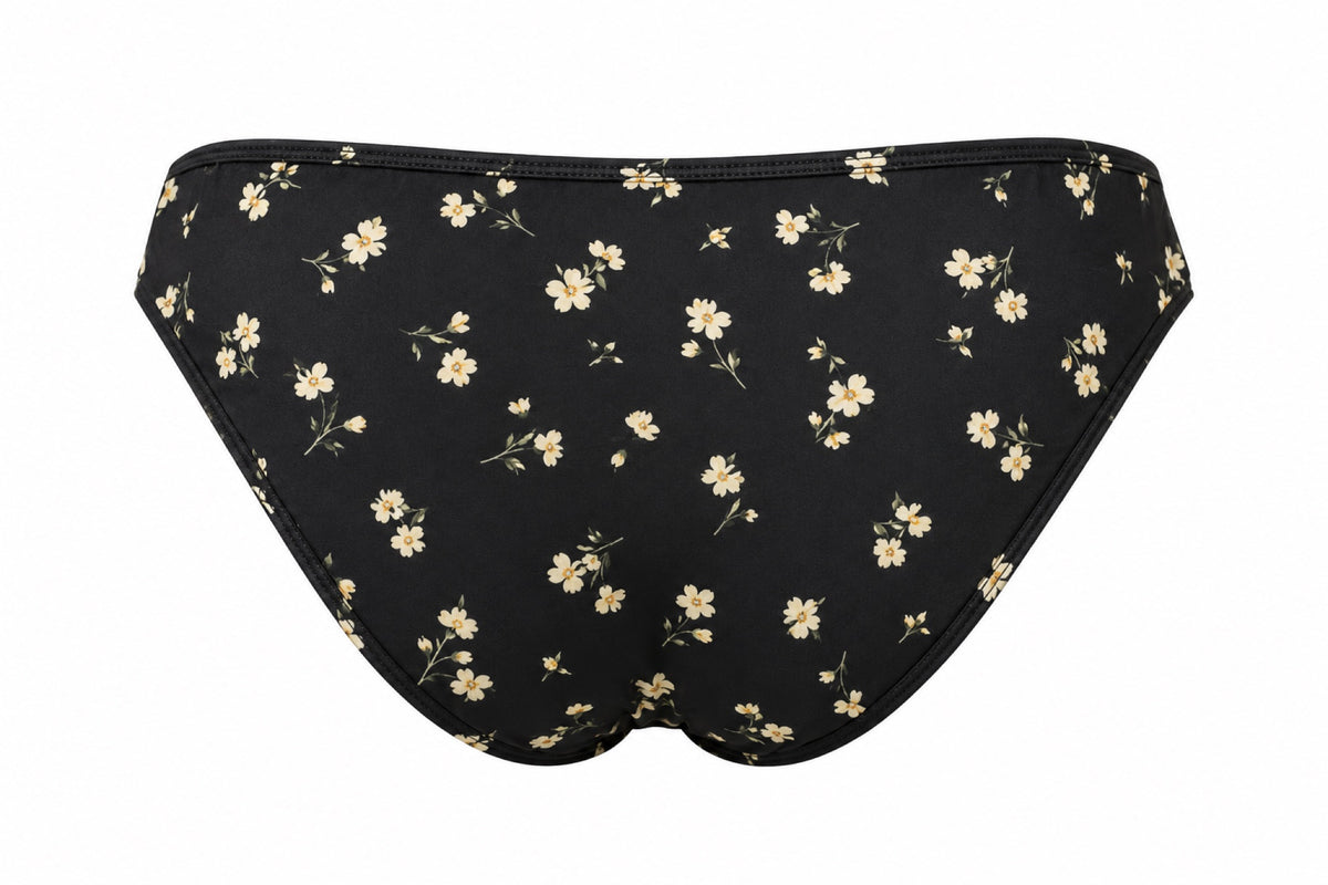 Mongato Floral bikini period underwear in a floral print, back view