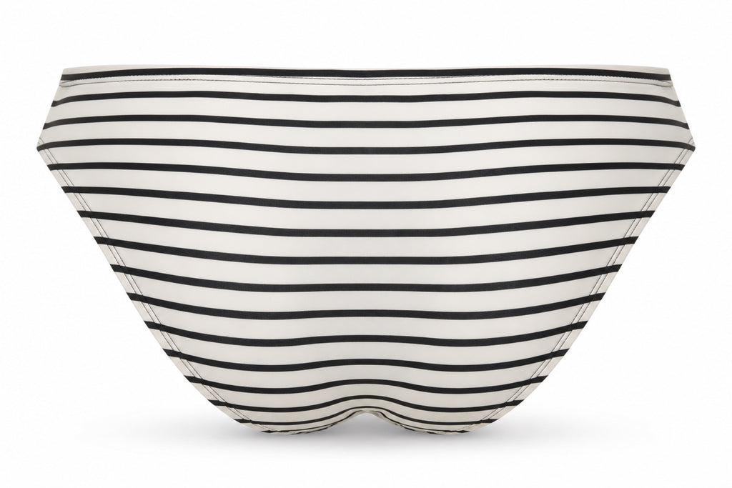 Mongato Ivory Stripes bikini period underwear, back view