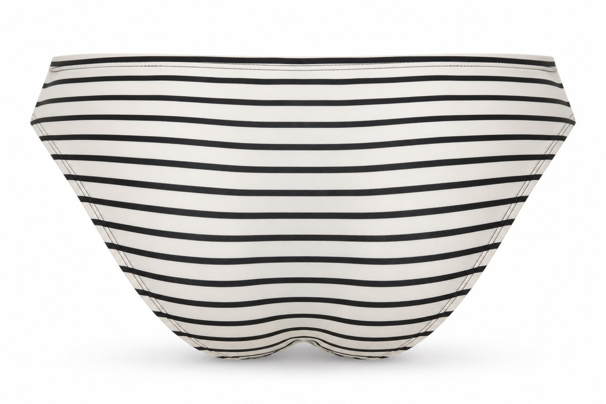 Mongato Ivory Stripes bikini period underwear, back view