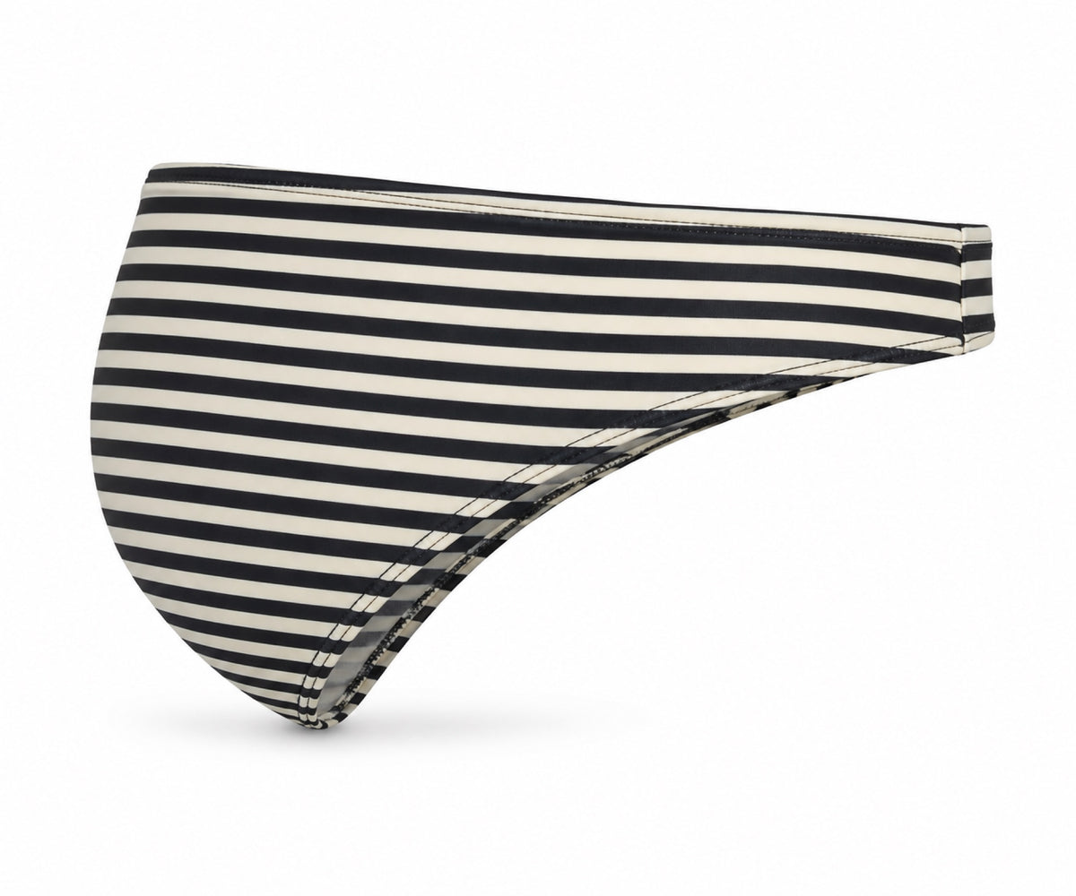 Mongato Ivory Stripes bikini period underwear, side view