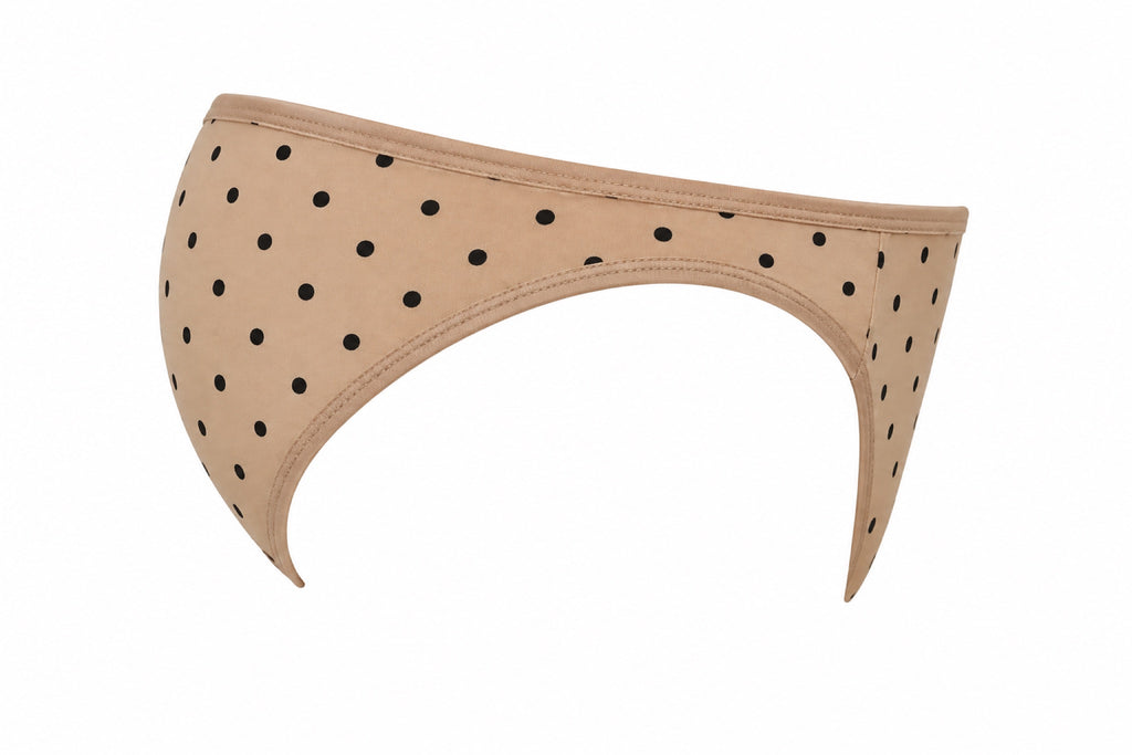 Mongato Polka Dot bikini period underwear, side view